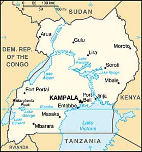Ugandan map