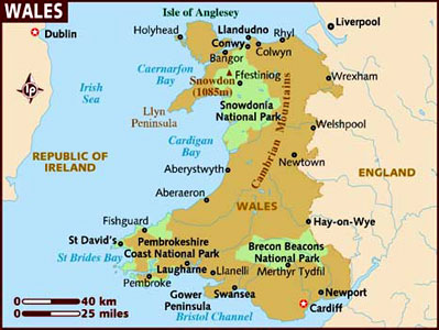 Wales map