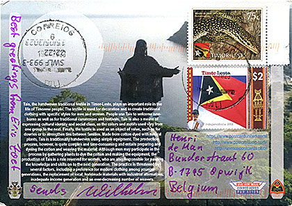 Postcard Timor-Leste back