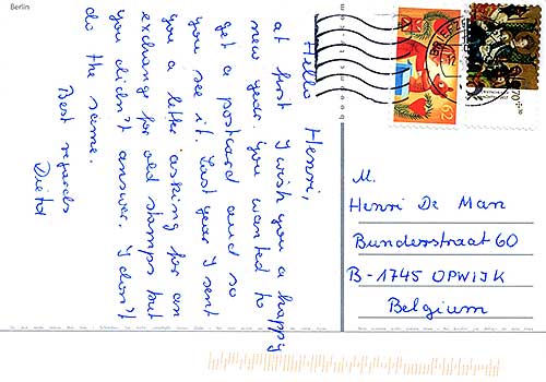 Postcard Germany back