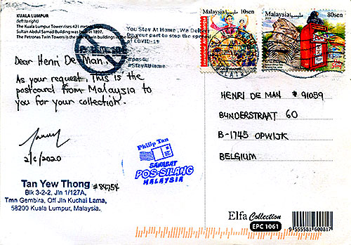 Postcard Malaysia back