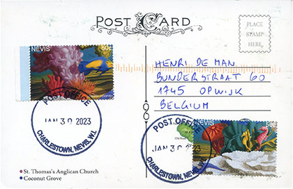 Postcard Nevis back