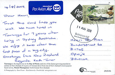 Postcard New Zealand back