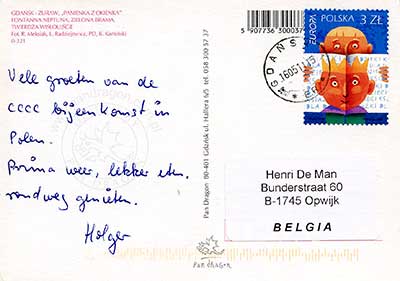 Postcard Poland back