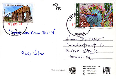 Postcard Turkey back