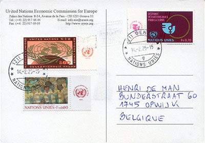 Postcard UN Geneva back