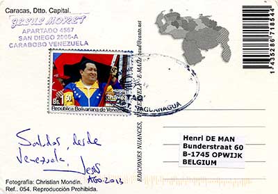 Postcard Venezuela back