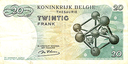 Banknote Belgium back