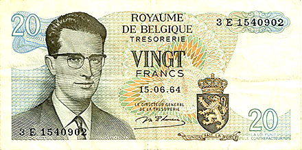 Banknote Belgium front