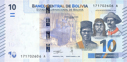 Banknote Bolivia front