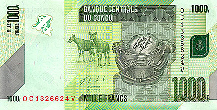 Banknote Congo-Kinshasa front