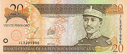 Banknote Dominican Republic front