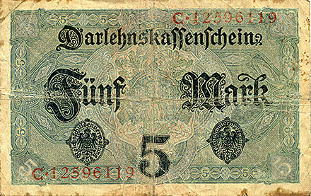 Banknote Germany back