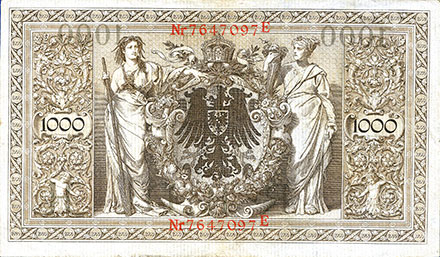 Banknote Germany back