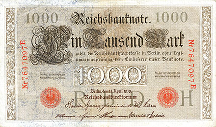 Banknote Germany front