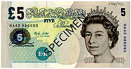 Banknote Great Britain front