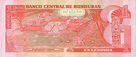 Banknote Honduras back