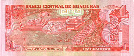 Banknote Honduras back