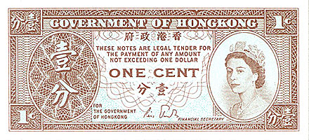Banknote Hongkong front