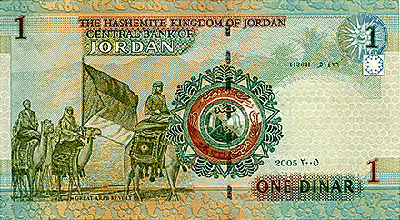 Banknote Jordan back