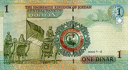 Banknote Jordan back