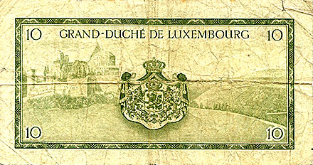 Banknote Luxemburg back
