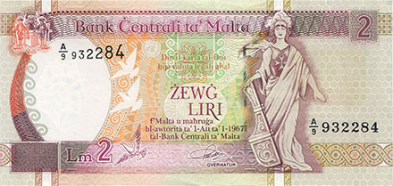 Banknote Malta front