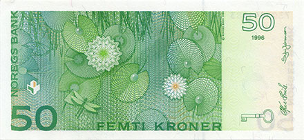 Banknote Norway back