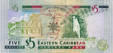 Banknote Eastern Carribean back