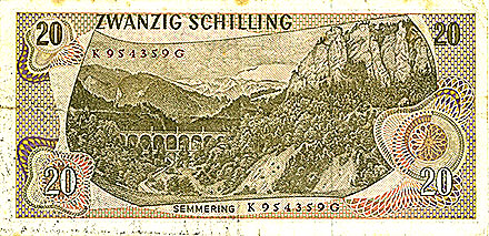 Banknote Austria back