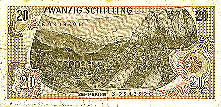 Banknote Austria back
