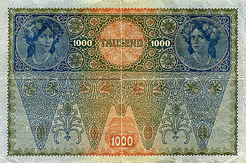 Banknote Oostenrijk-Hongarije back