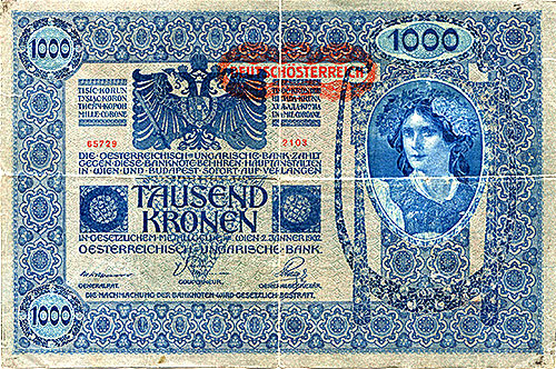 Banknote Oostenrijk-Hongarije front