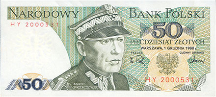 Banknote Poland front