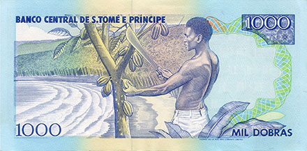 Banknote Sao Tomé and Principe back