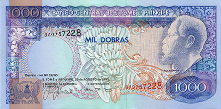 Banknote Sao Tomé and Principe front