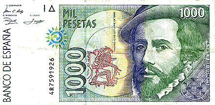 Banknote Spain front