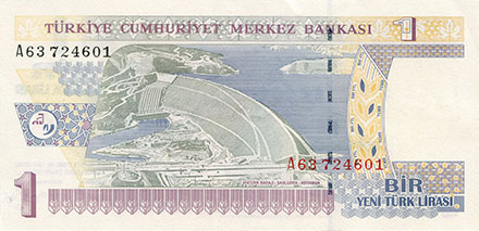 Banknote Turkey back