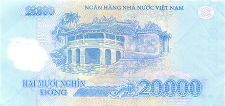 Banknote Vietnam back