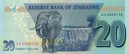 Banknote Zimbabwe back